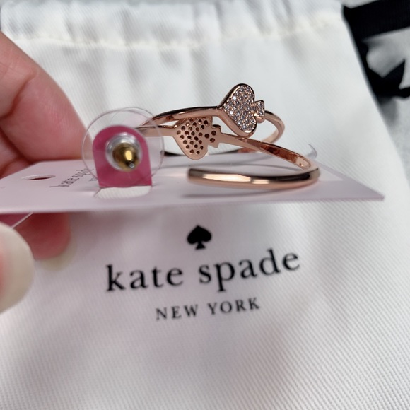 Kate Spade Everyday Spade Pave Hoops New With Tag - Picture 4 of 6